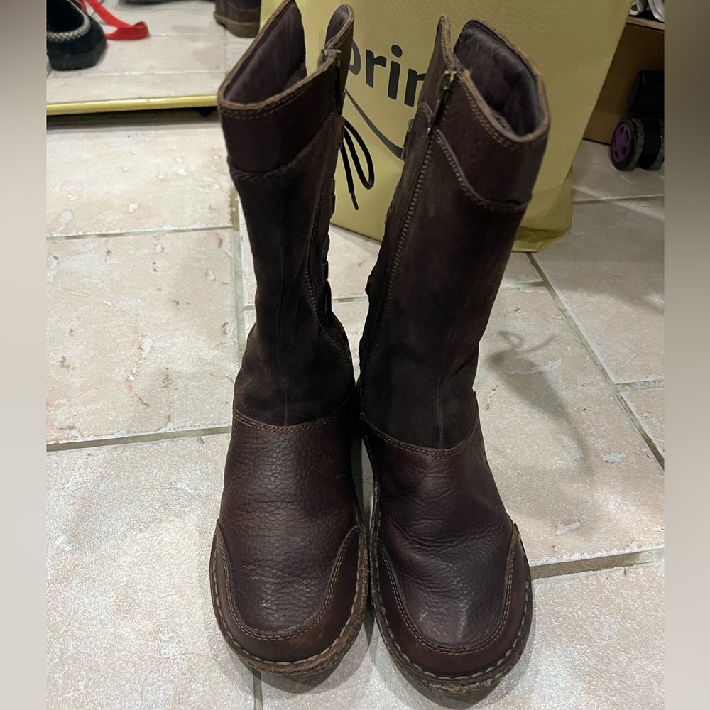 Born Leather & Suede Snow Boots